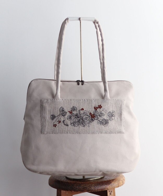 スミレの押し花刺繍バッグ big size / AND WOOL | ファッション通販 