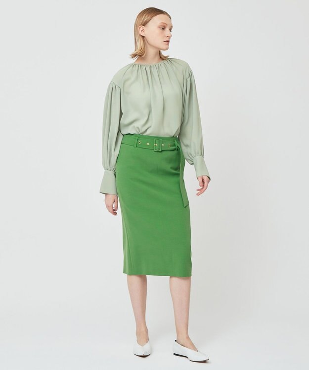 BEIGE， IRIS / ラウンドネックブラウス Sage