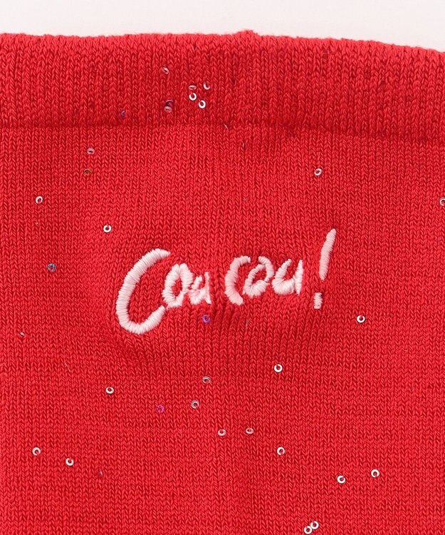 組曲 【先行予約・Flower Collection】スパンコール ソックス レッド系