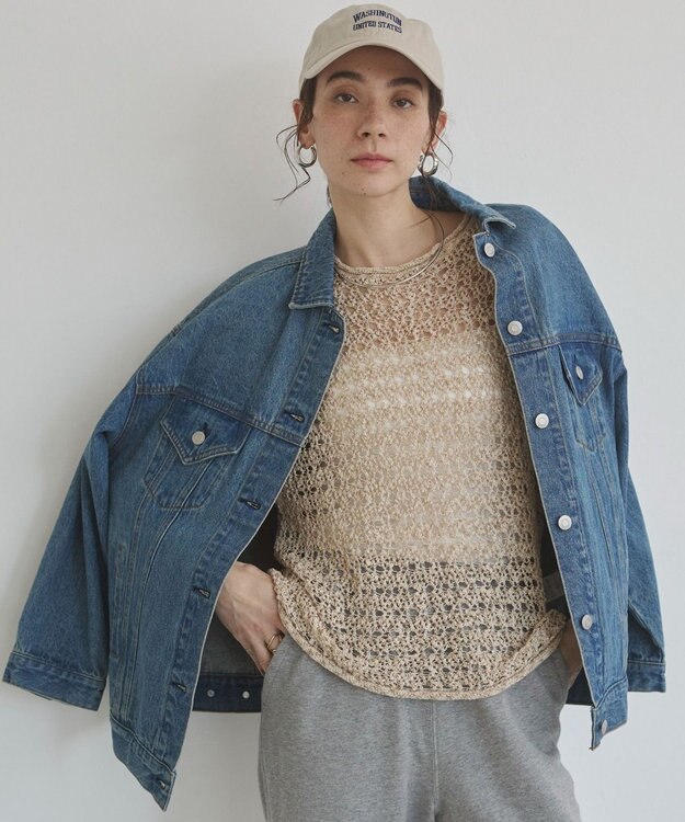 WEGO 【ANGIE VINTAGE】ビッグシルエットデニムジャケット / オーバーサイズGジャン ブルー