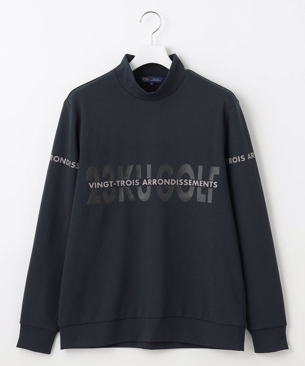 23区GOLF 【MEN】ストレッチモックネックシャツ ブラック系