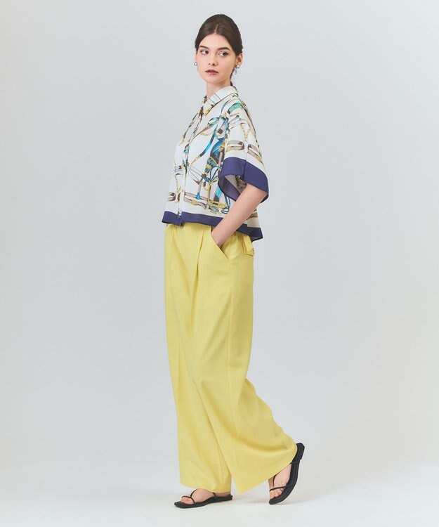 GRACE CONTINENTAL マリンワイドパンツ イエロー