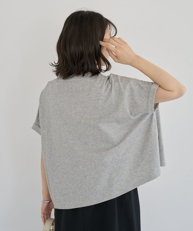 Green Parks 袖折り返しカレッジＴシャツ Gray Mixture