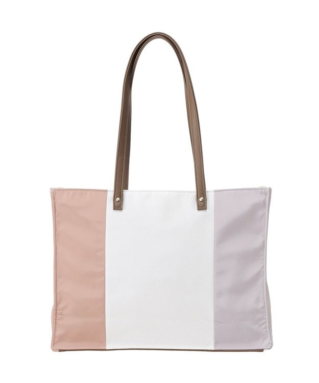 Maison de FLEUR トリコロールスクエアトートバッグ Multi