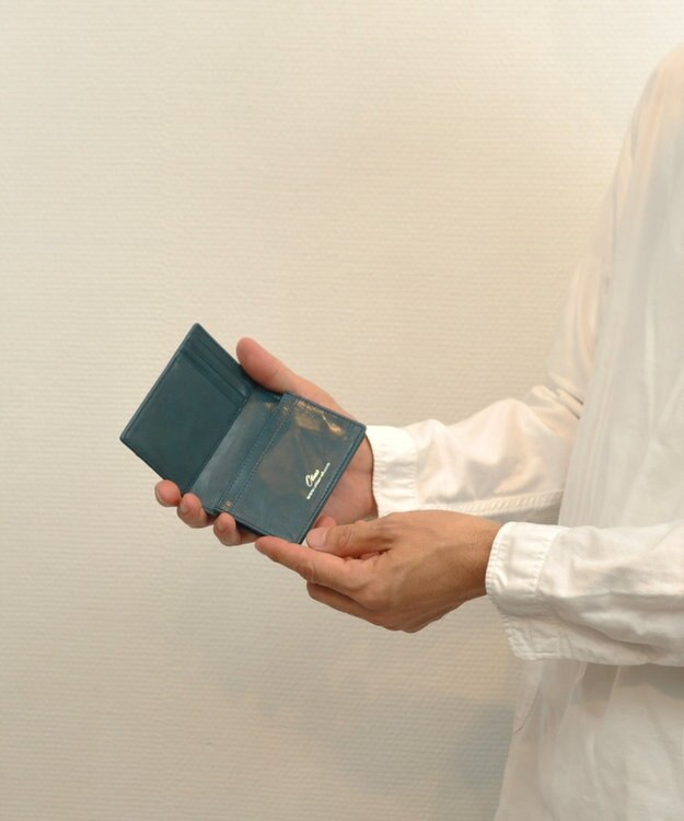 UNBILLION Otias オイルカウレザーカードケース ブルー