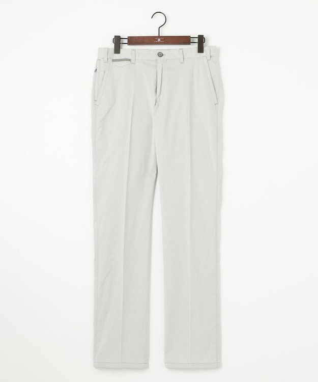 JOSEPH ABBOUD 【ウエストも伸びる/Eco撥水】オーガニックマイクロピケストレッチ パンツ ライトグレー系