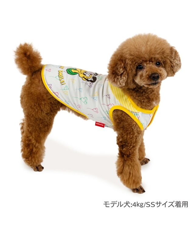 PET PARADISE ディズニー プルート タッチワンクール プラス タンクトップ 小型犬 ホワイト×イエロー