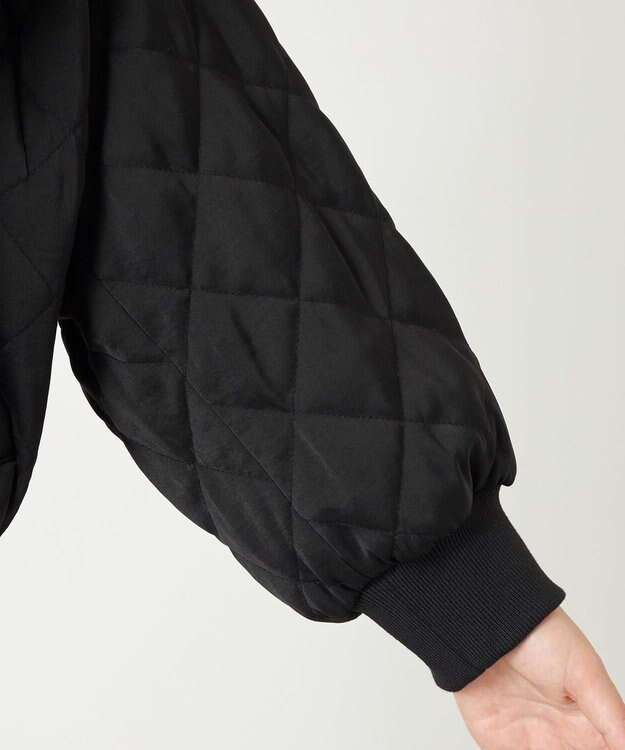 NAVE 【ReNAVE・軽量/手洗い可】ライトキルティングブルゾン ブラック系