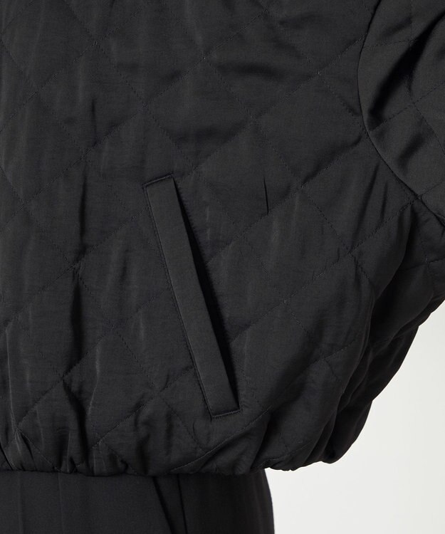 NAVE 【ReNAVE・軽量/手洗い可】ライトキルティングブルゾン ブラック系