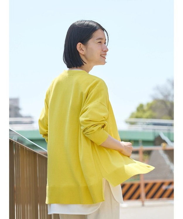 AMERICAN HOLIC ＵＶカットＶネックニットカーディガン Yellow