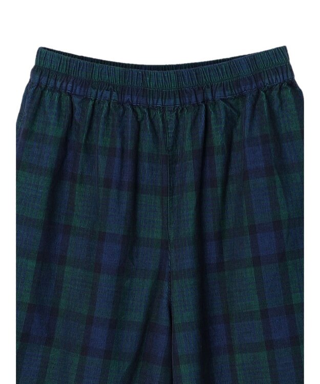 CRAFT STANDARD BOUTIQUE コーデュロイワイドイージーパンツ Check Navy