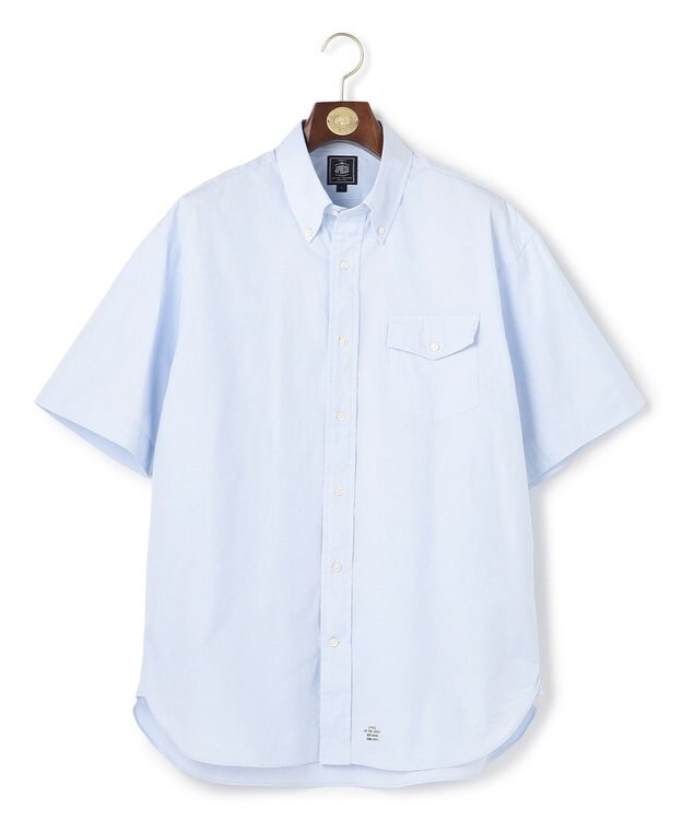 J.PRESS MEN 【J.PRESS ORIGINALS】【UNISEX】Oxford Half Sleeve Shirt / B.D. / Baggy-Fit サックスブルー系