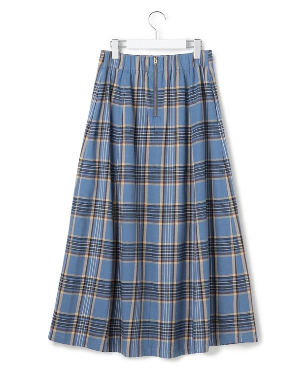 J.PRESS YORK STREET 【WOMEN】チェック ロングスカート ブルー系3