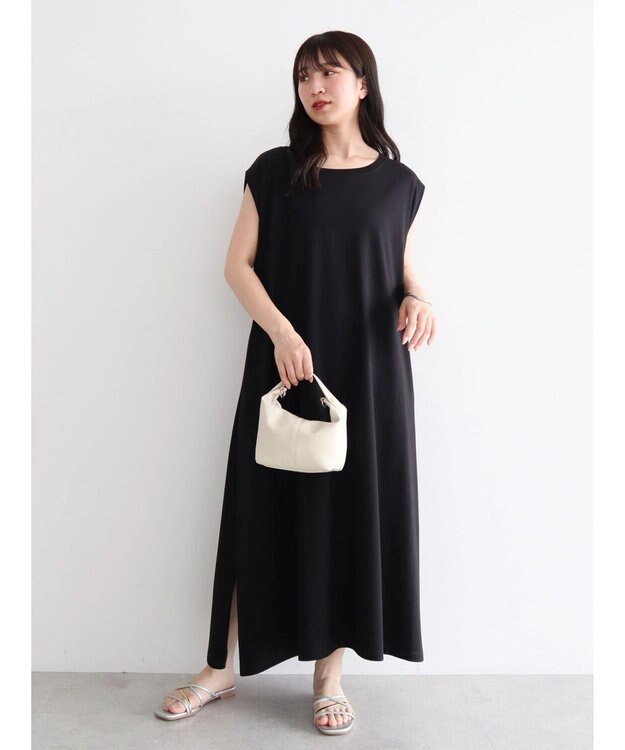 Green Parks ・ＳＵＧＡＲ　ＳＰＯＯＮ【ＣＯＯＬ】タックノースリワンピ Black