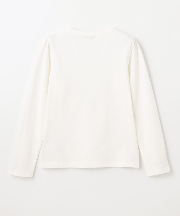 ANY KIDS キャミソール付き 長袖Tシャツ ラベンダー×オフホワイト