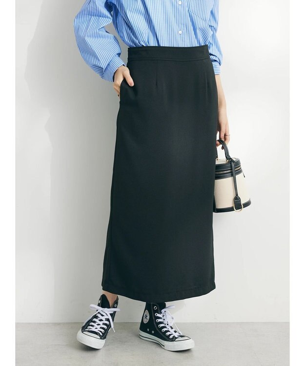 CRAFT STANDARD BOUTIQUE ジョーゼットタイトスカート Black