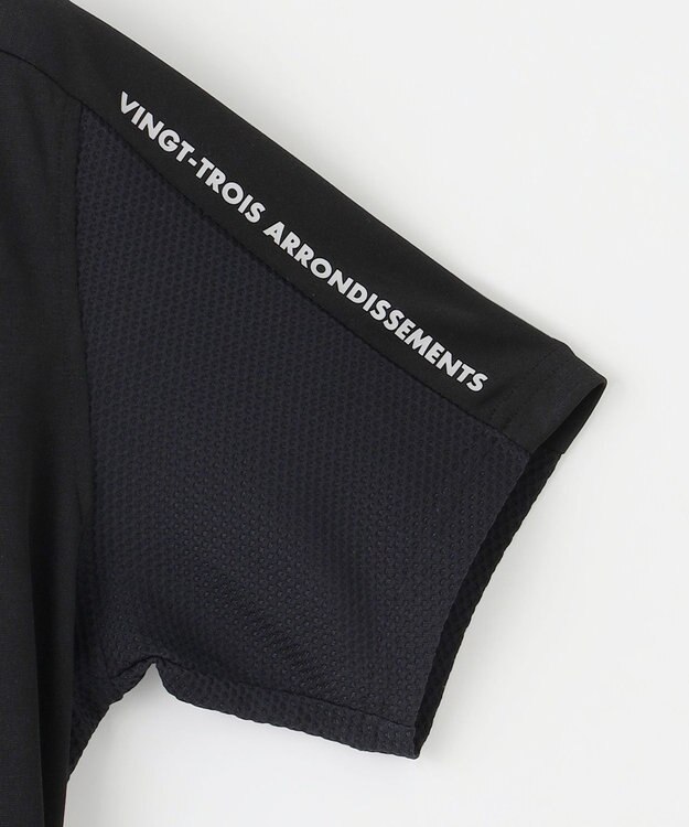 23区GOLF 【MEN】【吸水速乾】ポンチコンビ ポロシャツ ブラック系