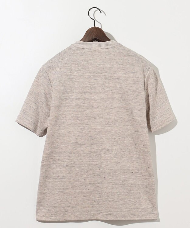 JOSEPH ABBOUD 【リネン素材/吸水速乾/日本素材】リネンハニカム Vネック Tシャツ ベージュ系