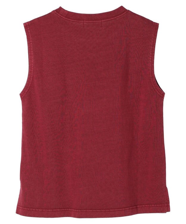 Green Parks ・Ｄｏｕｂｌｅ　Ｆｌａｇｓ　ピグメント加工ノースリＴＥＥ Bordeaux