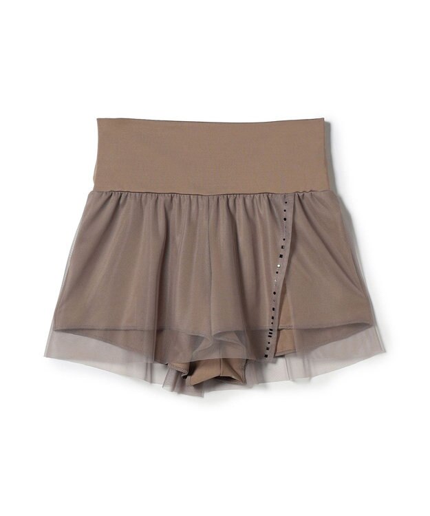 Chacott ショートスパッツ付スカート キャメル