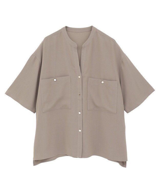 AMERICAN HOLIC ミリタリーWポケットスキッパーシャツ Khaki