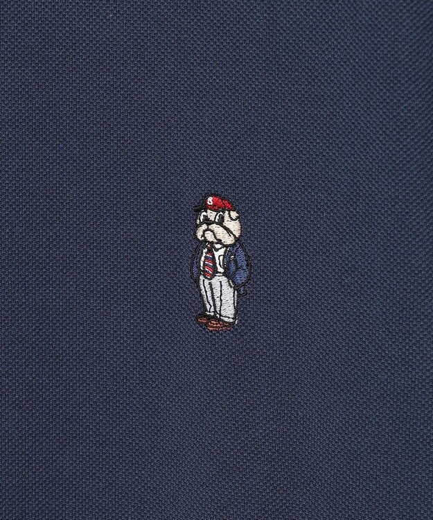 J.PRESS MEN 新デザイン【BULLDOG BOY】カノコレジメン クルーネック Tシャツ ネイビー系