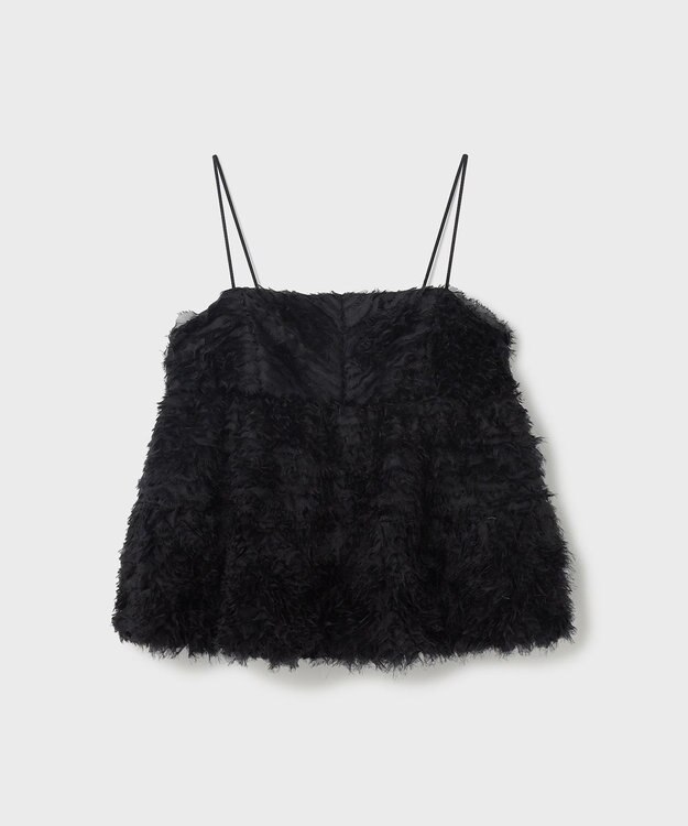 GRACE CONTINENTAL フラワーチュールキャミ ブラック