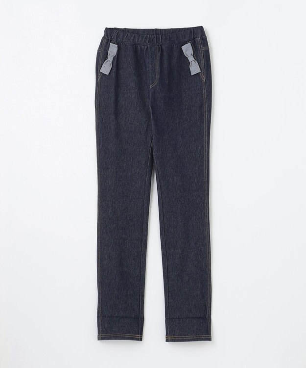 組曲 KIDS 【150-160㎝】デニムニット パンツ ネイビー系