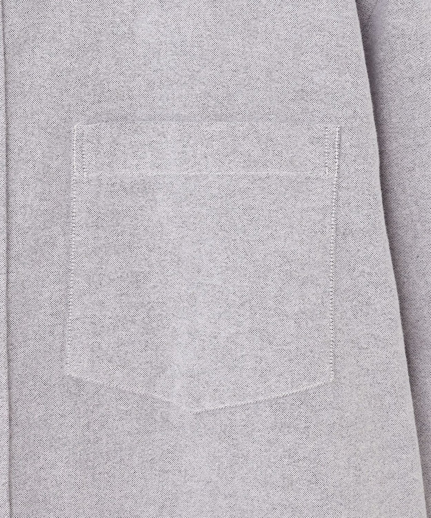 J.PRESS YORK STREET 【UNISEX】オックス起毛 バンドカラーシャツ ライトグレー系