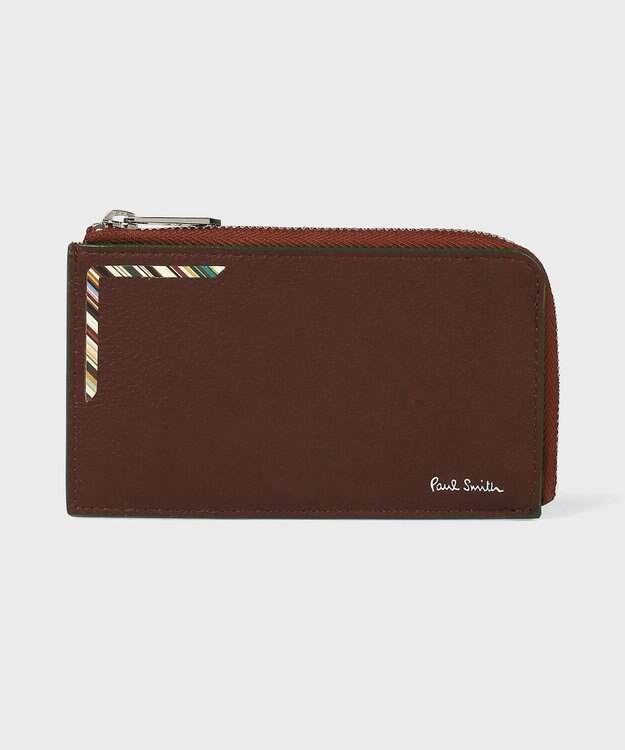 Paul Smith ストライプコーナー フラグメントケース ブラウン