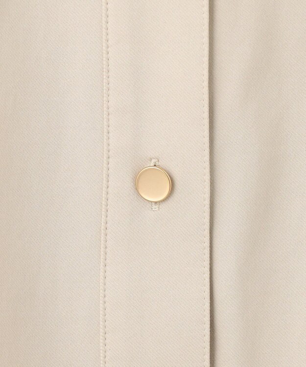 J.PRESS LADIES 【洗える】ツイルジャージー シャツ ジャケット グレージュ系