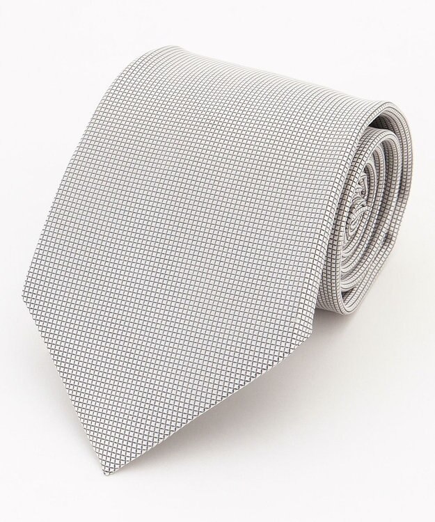 J.PRESS MEN 【FOMARL COLLECTION】マイクロチェック フォーマルネクタイ アイボリー系