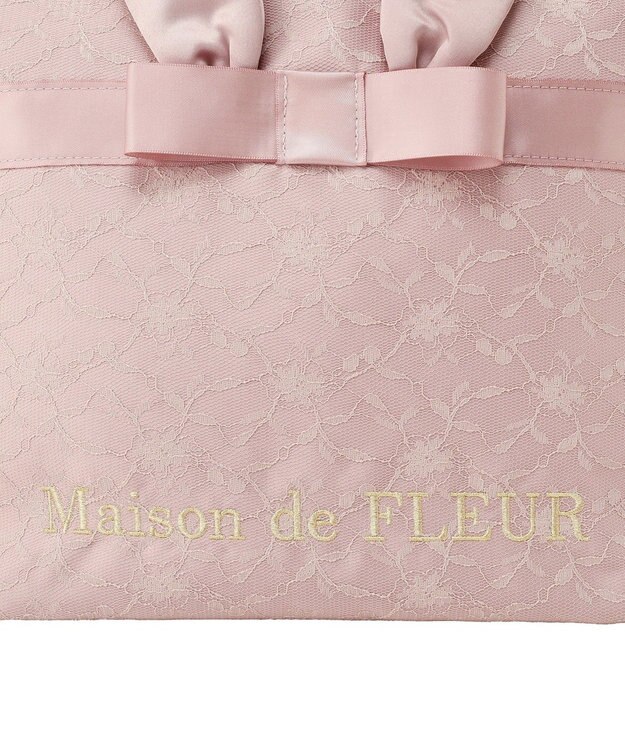 Maison de FLEUR イースターラビットフリルハンドルトートバッグ Light Pink