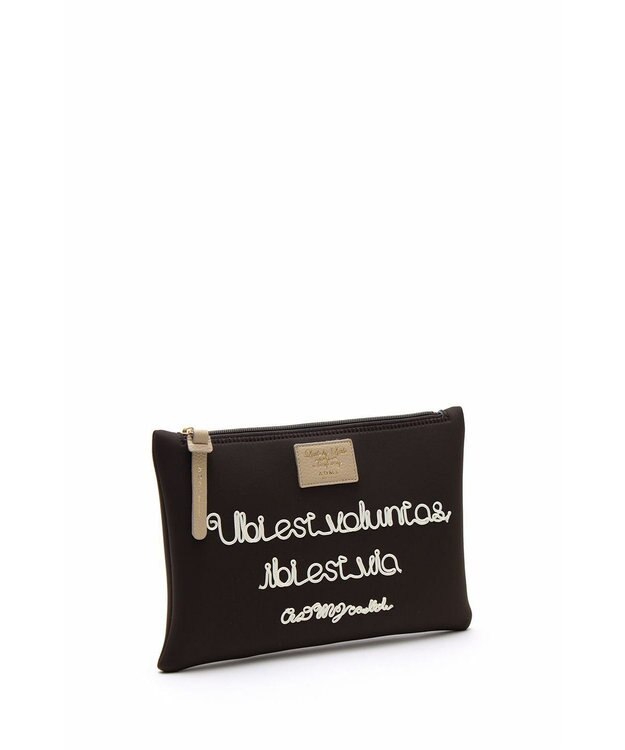 A.D.M.J. 【魔法の様に軽い】マジックライトコード刺しゅうフラットポーチ2セット(S・M) マロン