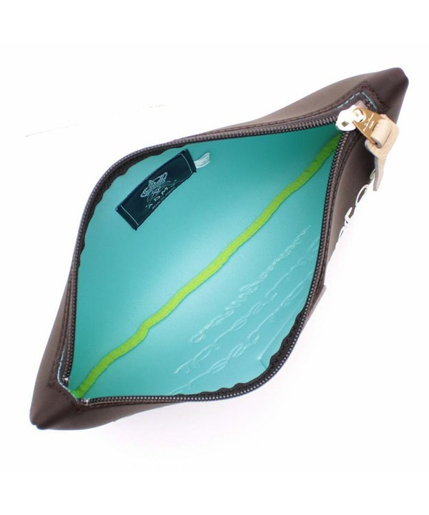 A.D.M.J. 【魔法の様に軽い】マジックライトコード刺しゅうフラットポーチ2セット(S・M) マロン