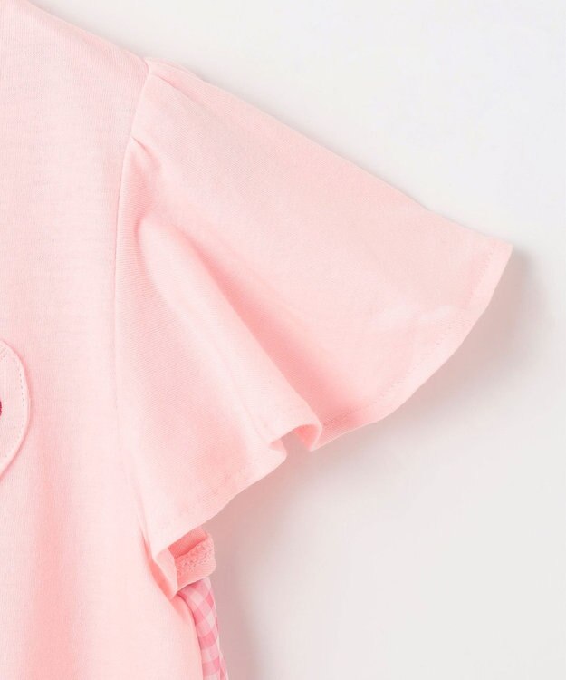 ANY KIDS ひらひら バックシャンTシャツ ピンク