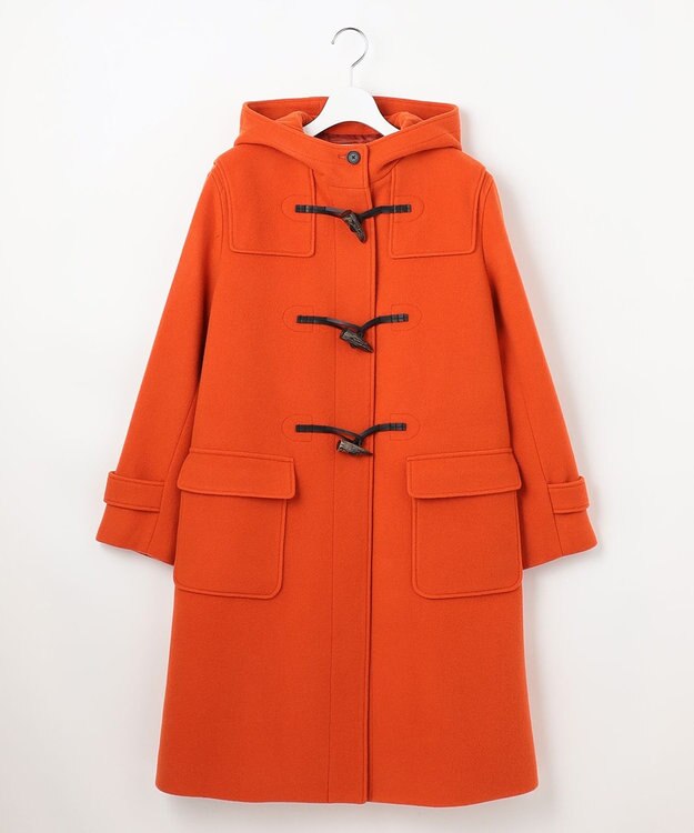 J.PRESS LADIES Jackal 140sソフトメルトン ダッフルコート オレンジ系