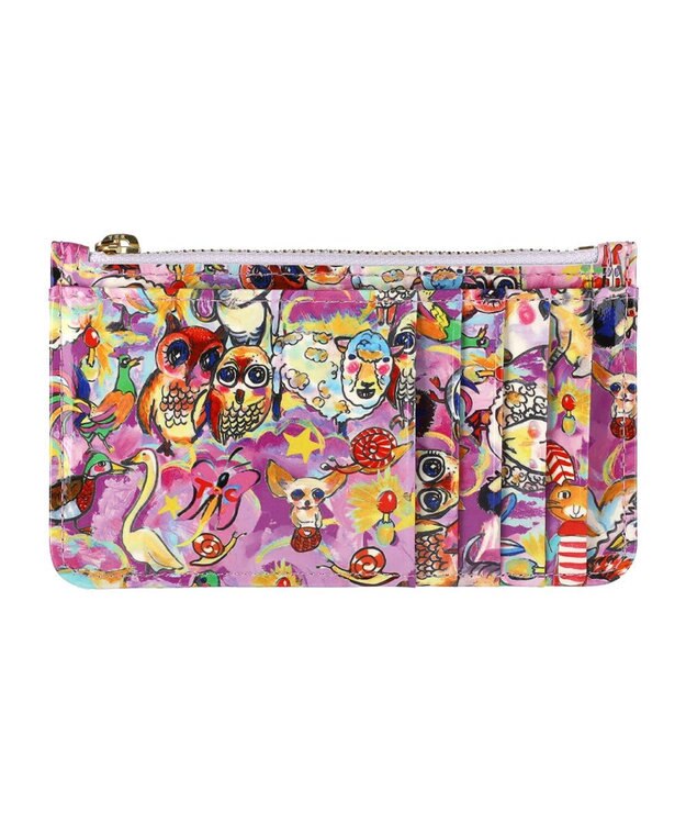 tsumori chisato CARRY 森のどうぶつたち フラグメントケース　マルチケース　【キャッシュレスに最適】 パープル