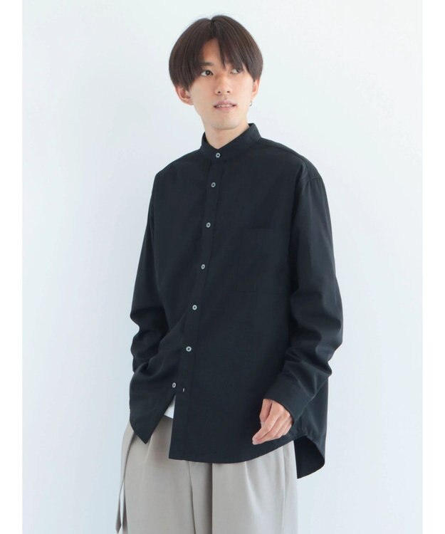 CRAFT STANDARD BOUTIQUE Ｔ／Ｒバンドカラーシャツ Black