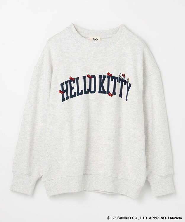 ANY 【ハローキティ×ANY】ロゴスウェット ライトグレー