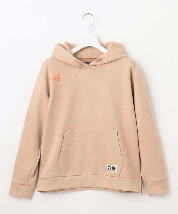PW CIRCULUS 【WOMEN】スエード調 デタッチャブルフーディ ベージュ系