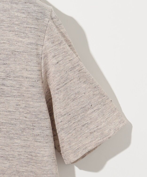 JOSEPH ABBOUD 【リネン素材/吸水速乾/日本素材】リネンハニカム Vネック Tシャツ ベージュ系