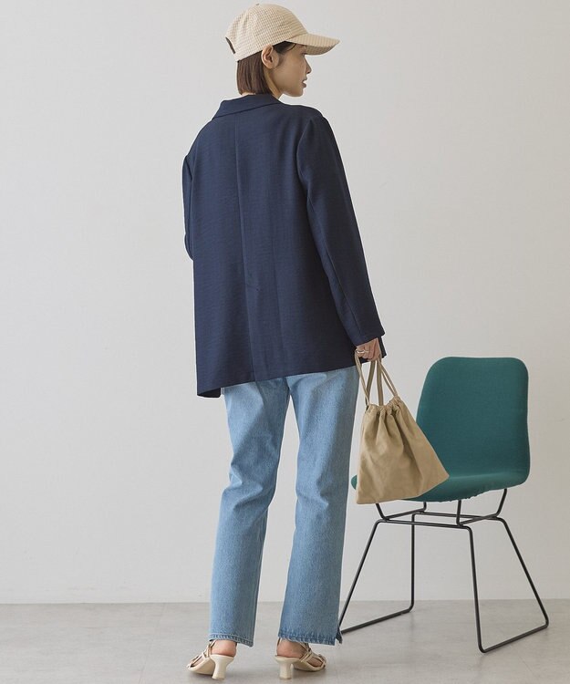 AMERICAN HOLIC リネンライクオーバーサイズジャケット Dark Navy