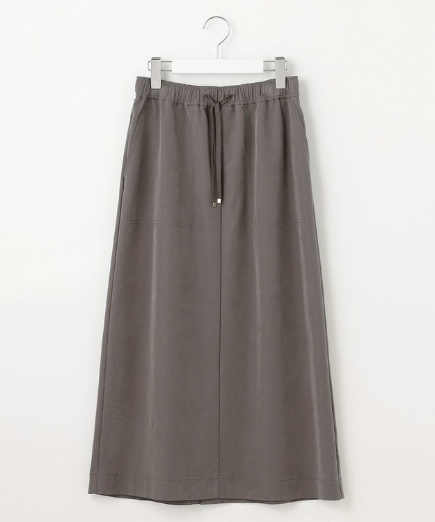 自由区 L 【洗える】ソフトレーヨンツイル スカート アッシュ