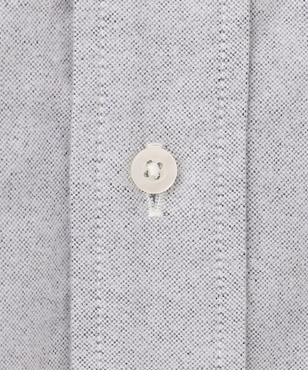 J.PRESS YORK STREET 【UNISEX】起毛オックスフォードシャツ/バンドカラー ライトグレー系