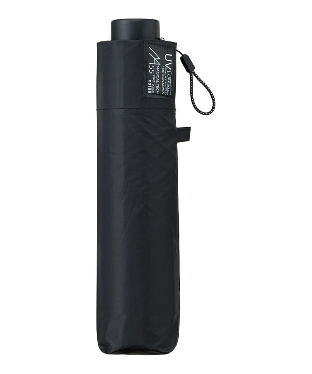 MOONBAT 【遮光100％/超軽量/耐久性】マジで軽い傘 晴雨兼用 折りたたみ日傘 マジカルテックプロテクション Tough 12 rib 55cm ブラック