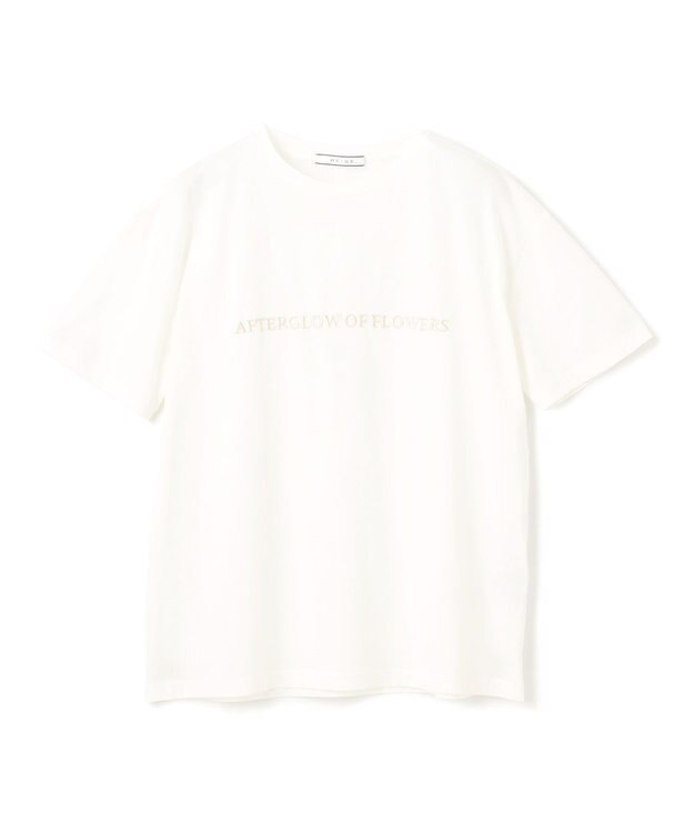 BEIGE， 【洗える】CASSIA / オリジナルロゴTシャツ White