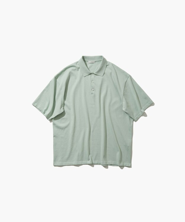 ATON FRESCA KNIT | ハーフスリーブポロセーター - UNISEX GREEN