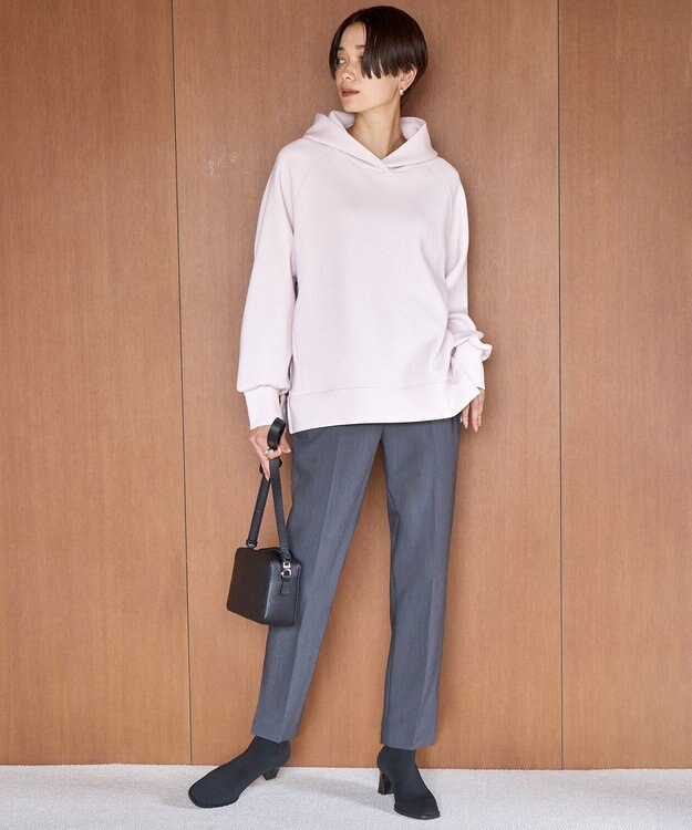 UNFILO 【WEB限定】BEAUTY FORM JERSEY サイドZIP フーディ ピンク