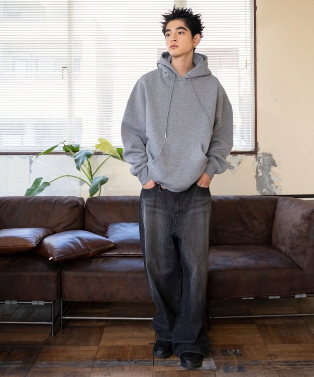 WEGO 【ユニセックス着用ITEM/MLXLサイズ展開/新色追加/裏起毛】スウェットプルパーカー グレーその他